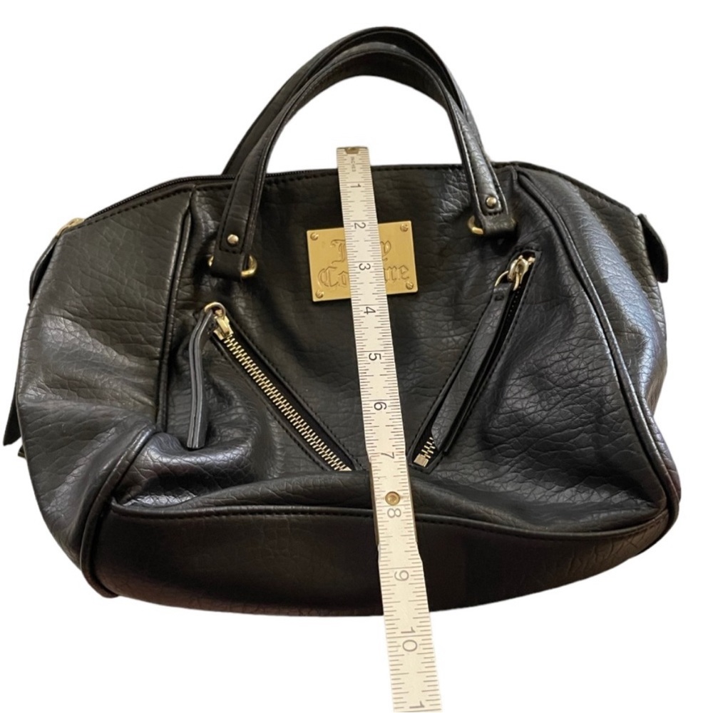 Juicy Couture Mini Black Satchel Mini Purse Handbag Faux Snake texture Crossbody - Picture 13 of 15